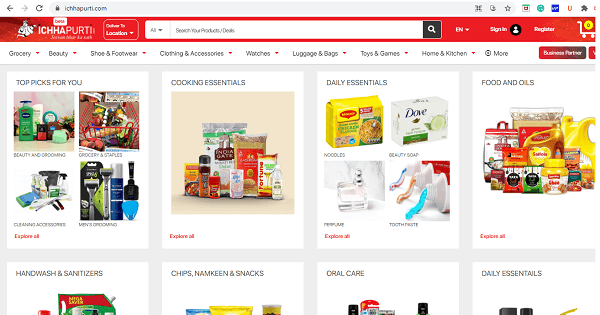 Dmart Ready Online Grocery Shopping