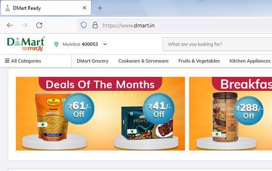 Dmart online shopping website