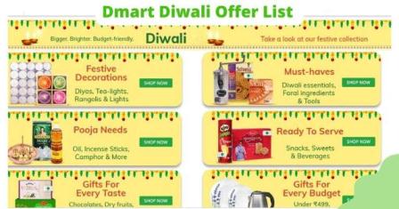 D mart Diwali Offer List
