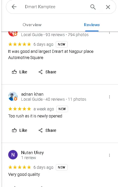 Store Reviews